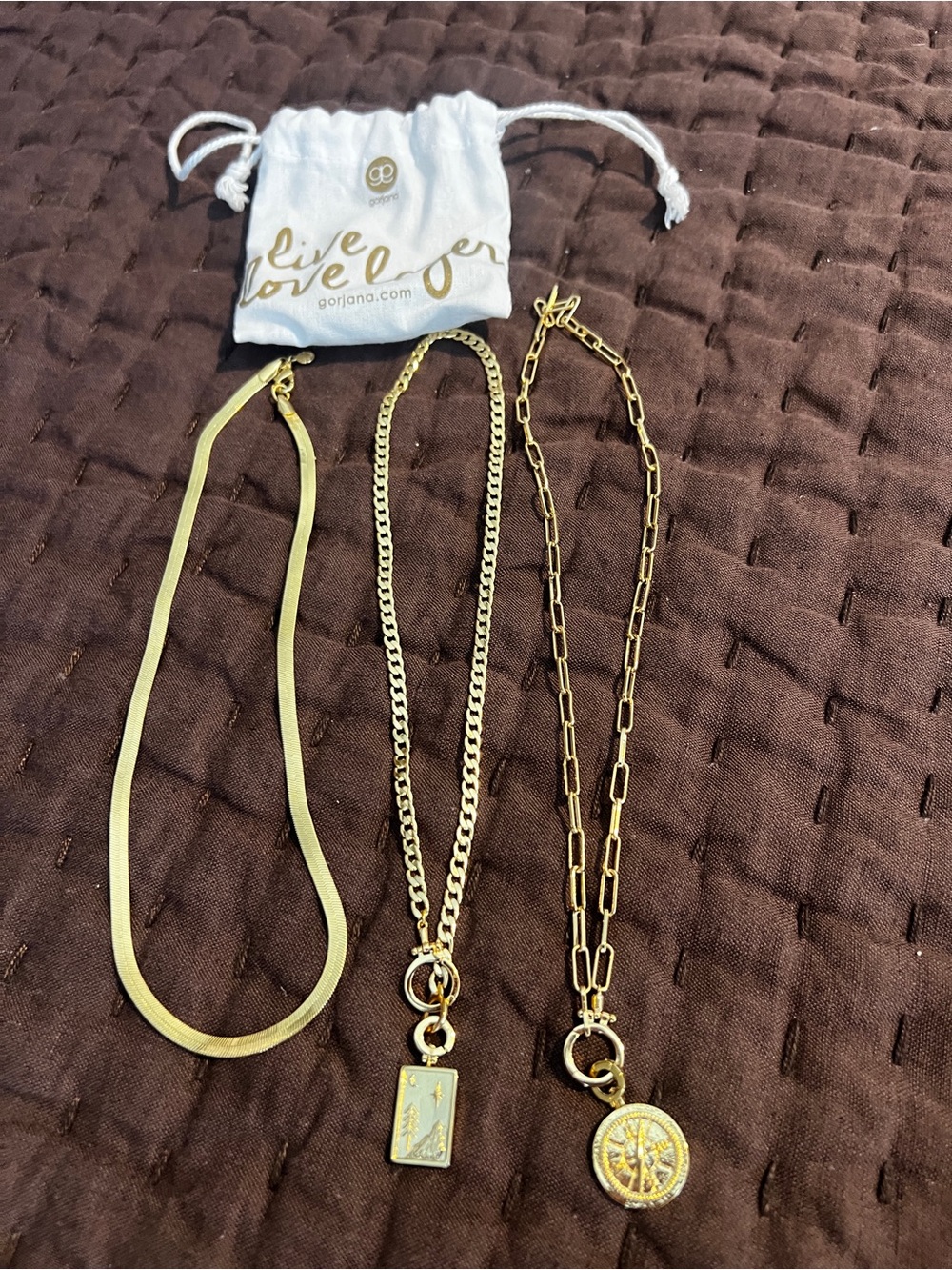 Gorjana Gold Layered Charm Necklaces